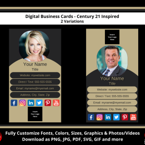 Digital Business Cards for Real Estate | Century 21 Inspired