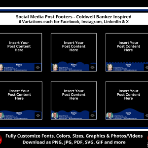 Social Media Post Footers for Real Estate | Coldwell Banker Inspired