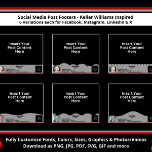 Social Media Post Footers for Real Estate | Keller Williams Inspired