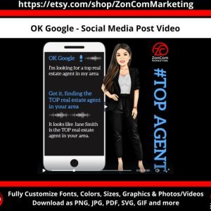 Real estate social media video template – Voice Assistant editable design